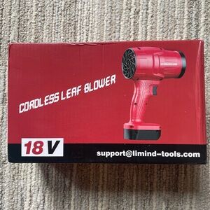 Red Cordless Leaf Blower 18V